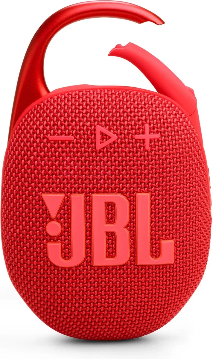 Clip 5 - Draagbare Bluetooth Mini Speaker - Met Haak om te hangen - Draadloos Muziek Box - 12 uur - Waterbestendig - IP67 van JBL in Rood – productfoto