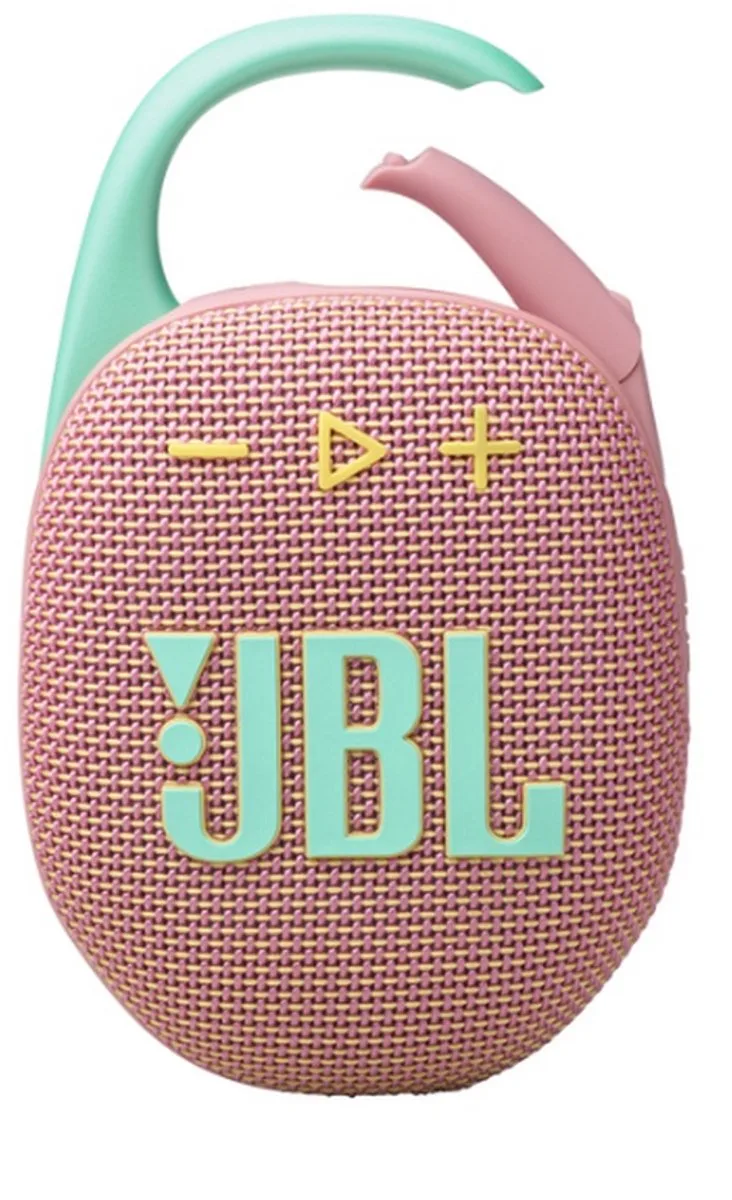 Clip 5 - Draagbare Bluetooth Mini Speaker - Met Haak om te hangen - Draadloos Muziek Box - 12 uur - Waterbestendig - IP67 van JBL in Roze – productfoto