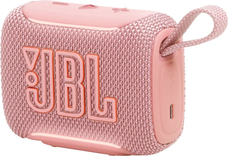 Go 5 - Draadloze Bluetooth Mini Speaker – Voor Onderweg en Thuis – Sfeerverlichting - Draadloos Muziek Box – Boxje - 10 uur - IP68 - Waterdicht van JBL in Roze – productfoto