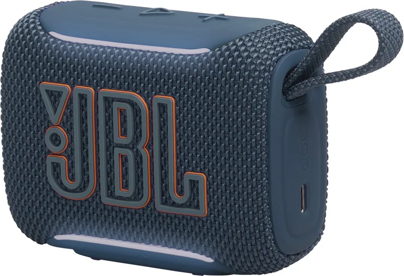 Go 5 - Draadloze Bluetooth Mini Speaker – Voor Onderweg en Thuis – Sfeerverlichting - Draadloos Muziek Box – Boxje - 10 uur - IP68 - Waterdicht von JBL in Blau – Produktfoto