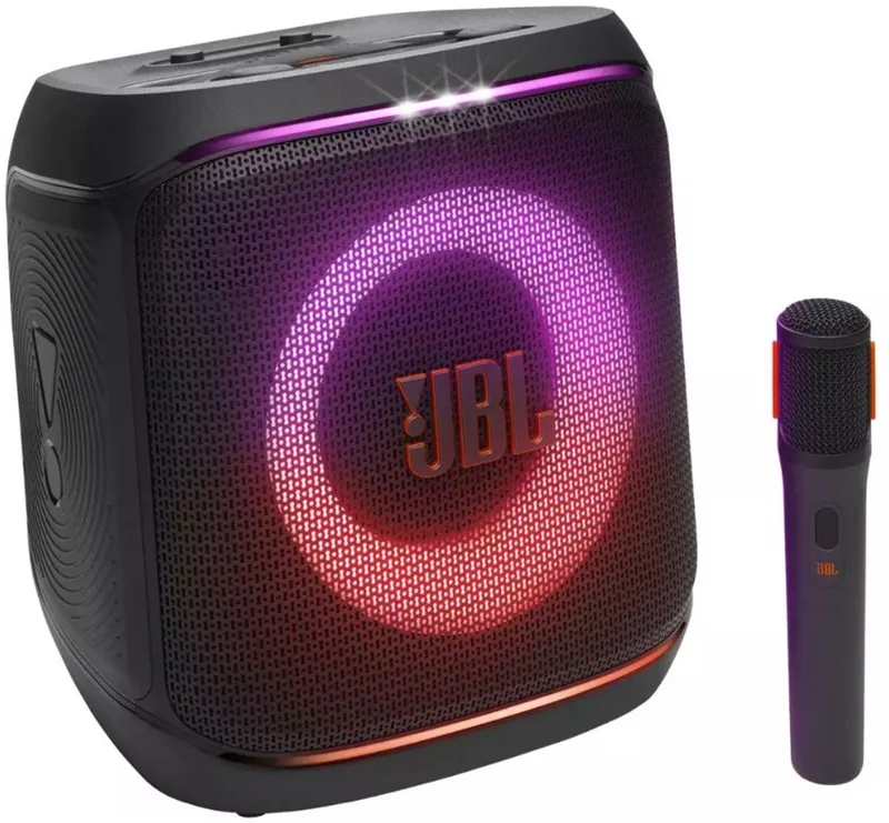 PartyBox Encore 2 - Draadloze Bluetooth Speaker - Met Microfoon Draadloos - Karaoke Set - LED verlichting - 15 uur - IPX4 van JBL in Zwart – productfoto