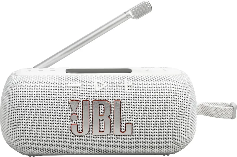Tuner 3 – Draagbare DAB/FM-radio speaker - Noodradio - Noodpakket - Bluetooth, IP67 en Auracast van JBL in Wit – productfoto