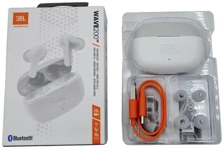 Wave 200 TWS In Ear headset Bluetooth Stereo Mobiele telefoon van JBL in Wit – productfoto 2 van 2