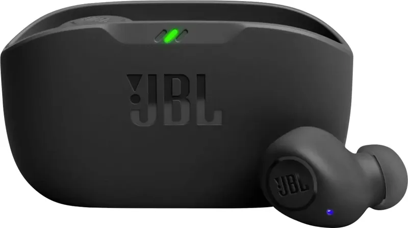 Wave Buds In Ear Kopfhörer Kabellos, Bluetooth® Stereo Schwarz Ladecase, Batterieladeanzeige, Wasserabweisend Sport von JBL – Produktfoto