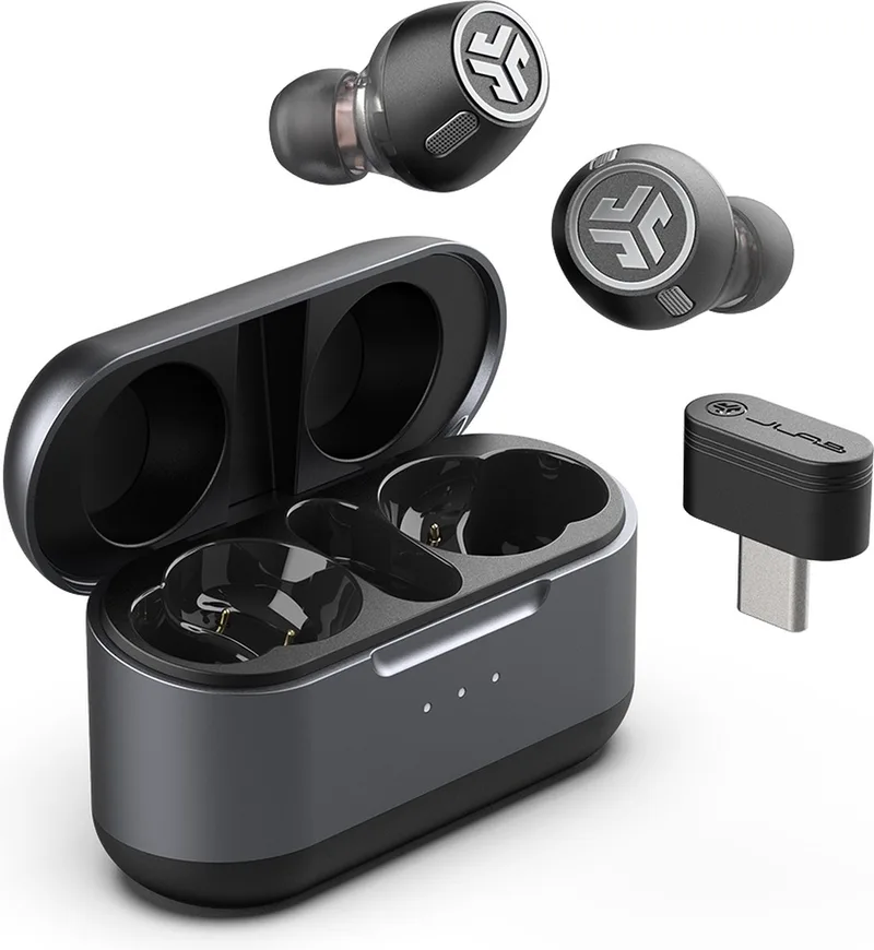 Epic Lab Edition Draadloze Oordopjes – Active Noise Cancelling - 54 uur Batterijduur – Bluetooth Dongle – JLab App by JLab in Black – product photo