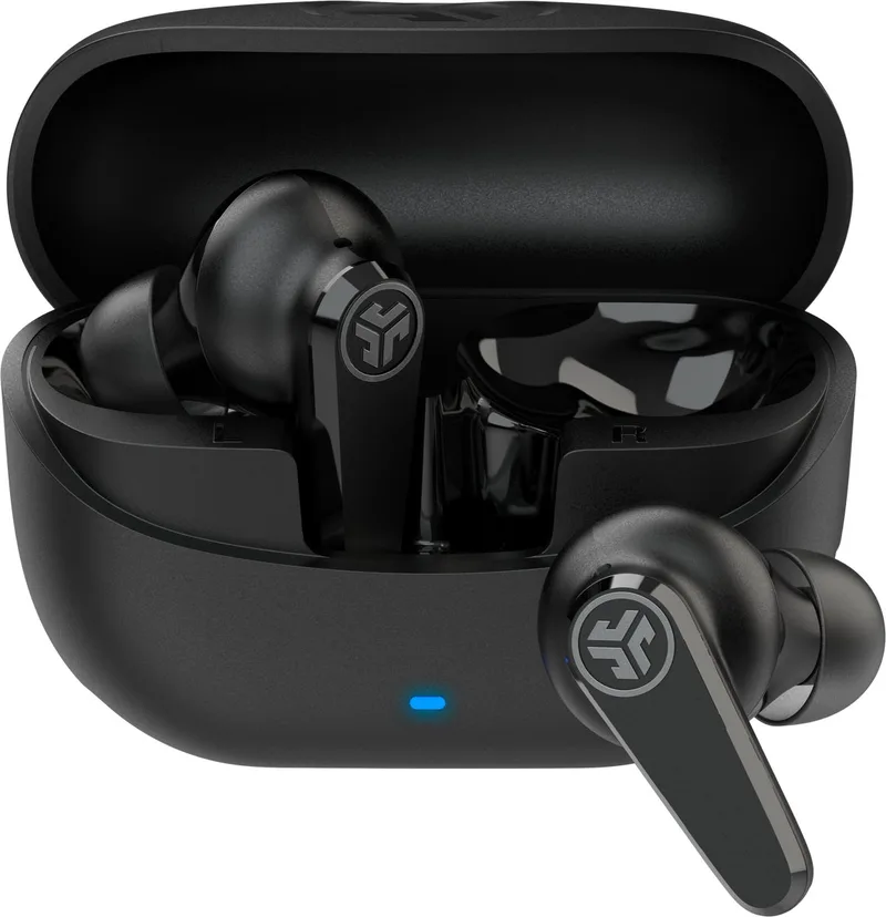 Go Pods ANC Draadloze Oordopjes Met Noise Cancelling - Oortjes Draadloos Bluetooth - 26 uur Batterijduur - Hybrid ANC - Equalizer EQ4 App - Multipoint - Fast Charging Case van JLab in Zwart – productfoto