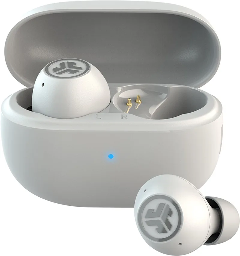 Go Pop ANC Draadloze Oordopjes - Noise Cancelling Oortjes Draadloos - 24 uur Batterijduur - Bluetooth Multipoint - Met Microfoon - Geschikt voor Android en Apple by JLab in White – product photo