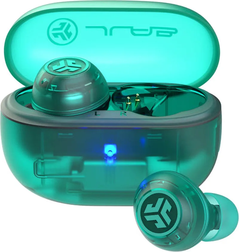 Go Pop ANC Draadloze Oordopjes - Noise Cancelling Oortjes Draadloos - 24 uur Batterijduur - Bluetooth Multipoint - Met Microfoon - Geschikt voor Android en Apple by JLab in Teal – product photo