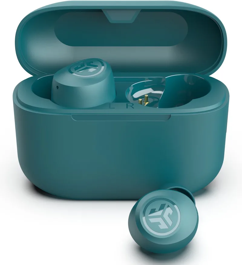 Go Pop Draadloze Oordopjes - Bluetooth Oortjes Draadloos - 35 uur Batterijduur - Be Aware Audio - Met Microfoon - Geschikt voor Android en Apple van JLab in Groen – productfoto
