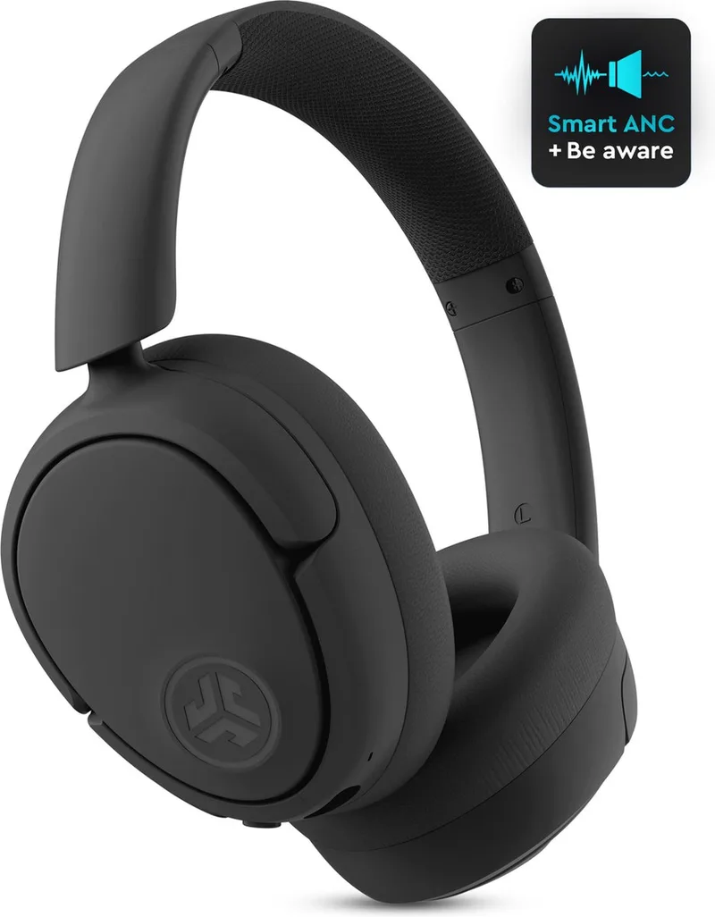 Jbuds Lux ANC Draadloze Koptelefoon Bluetooth - Active Noise Cancelling Over Ear Hoofdtelefoon - 70 uur Batterijduur - Be Aware Audio - Multipoint - Aanpasbare Equalizer - Inklapbaar de JLab en Noir – photo produit