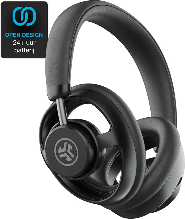 JBuds Open Ear Koptelefoon Draadloos – Hoofdtelefoon met Noise Cancelling Microfoon – 24+ uur Batterij – Bluetooth Multipoint – Afneembare Grill – Ultra Comfortable Oorkussens