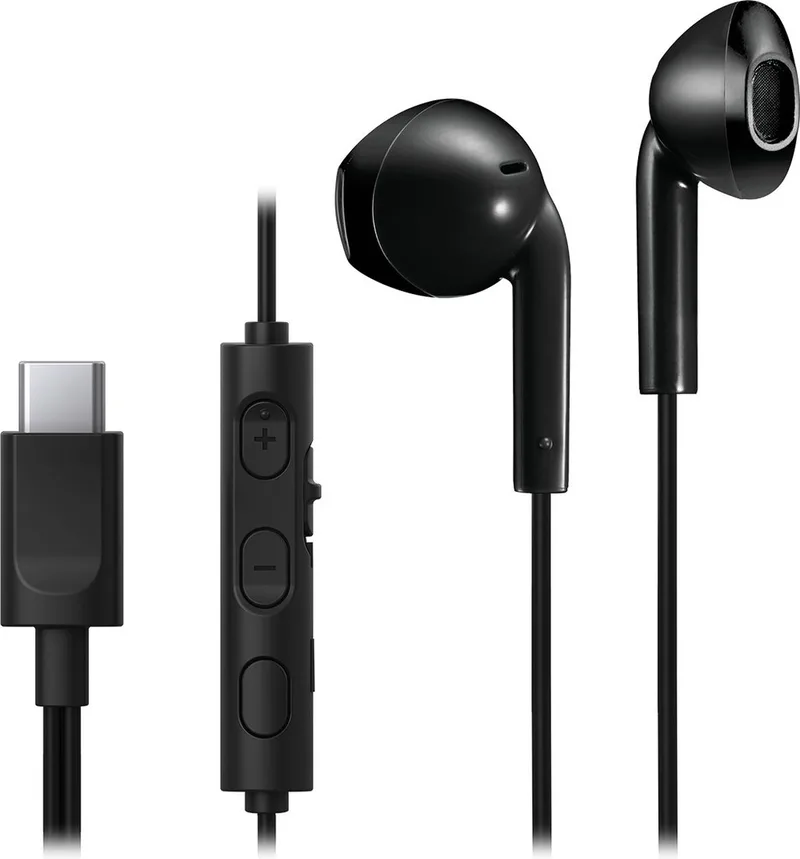 HA-FR17UC - In-Ear USB-C Stereo Headset + Remote van JVC in Zwart – productfoto