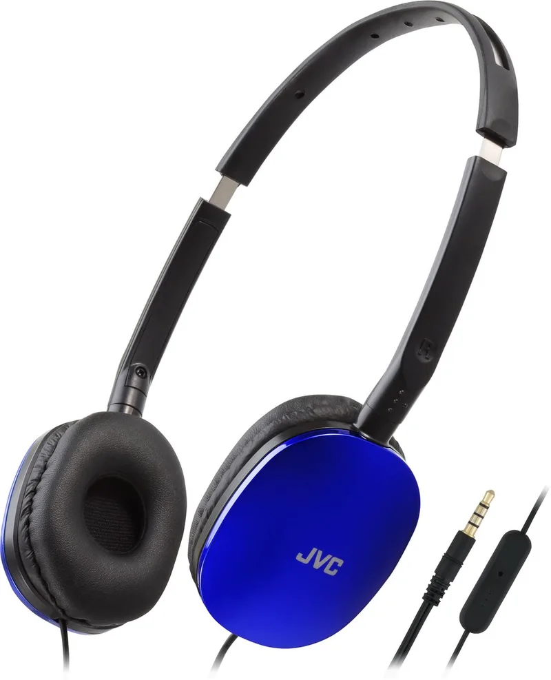 HA-S160M - Vederlichte opvouwbare on-ear hoofdtelefoon van JVC in Blauw – productfoto