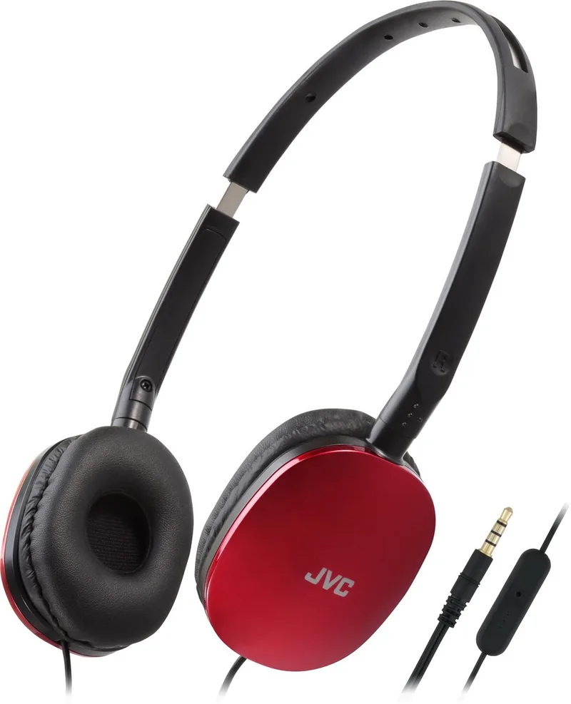 HA-S160M - Vederlichte opvouwbare on-ear hoofdtelefoon van JVC in Rood – productfoto