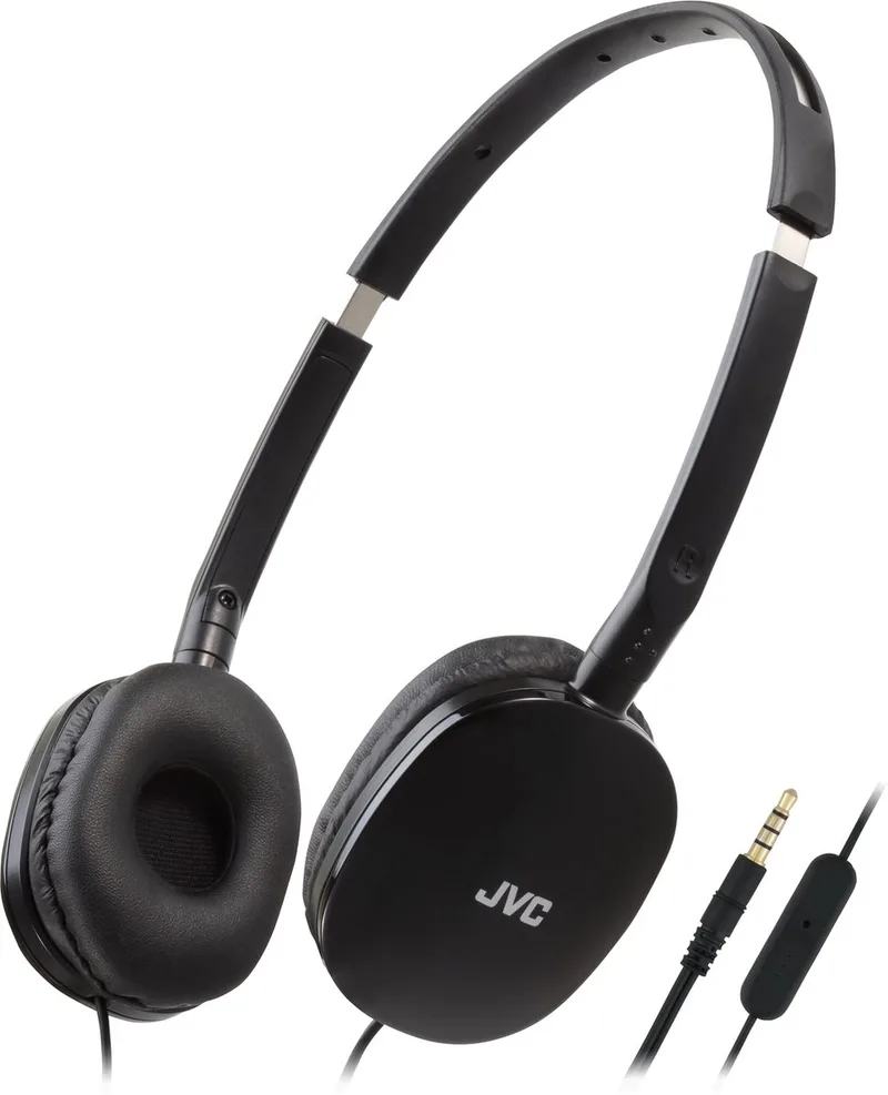 HA-S160M - Vederlichte opvouwbare on-ear hoofdtelefoon van JVC in Zwart – productfoto