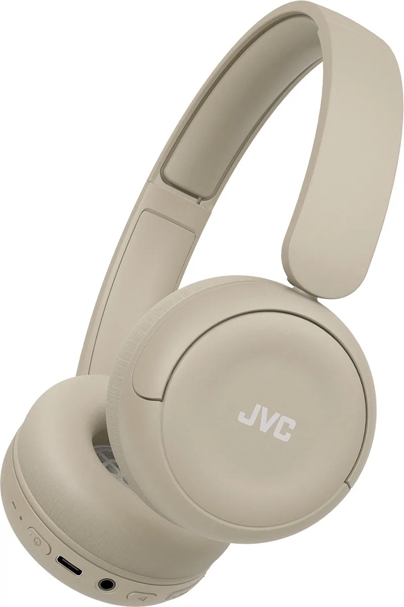 HA-S59W – Draadloze Hoofdtelefoon met 50 uur batterij en ultiem draagcomfort van JVC in Beige – productfoto
