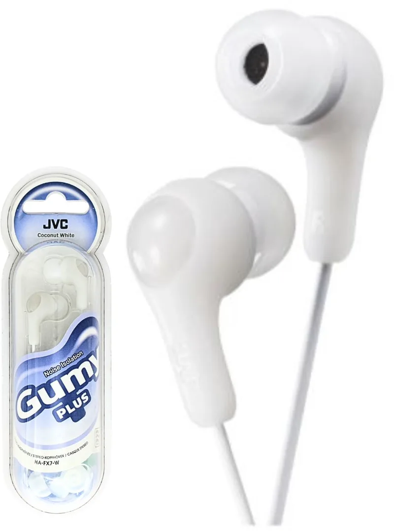 HAFX7W Gumy Plus In-Ear hoofdtelefoon - Coconot by JVC in White – product photo