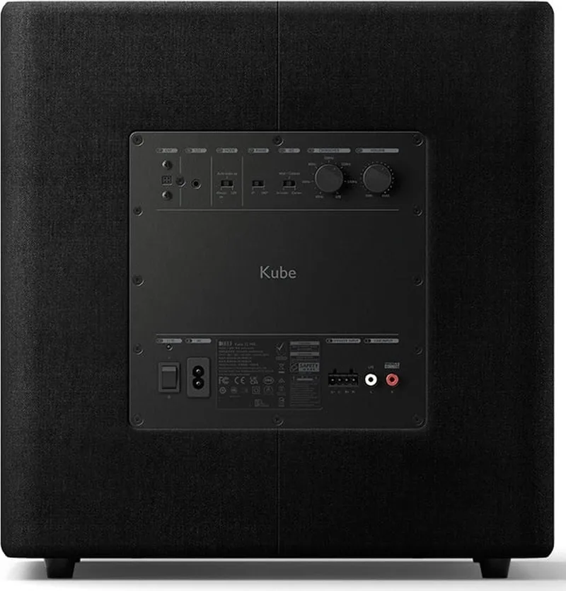 Kube 12 MIE Actieve Subwoofer van KEF in Zwart – productfoto