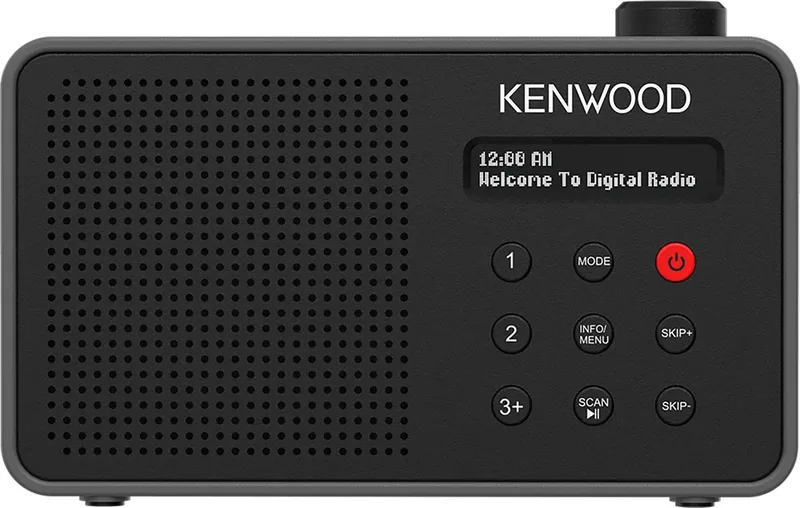 CR-M25DAB Draagbare DAB+ radio met automatische veiligheidswaarschuwingsfunctie van Kenwood Audio in Zwart – productfoto