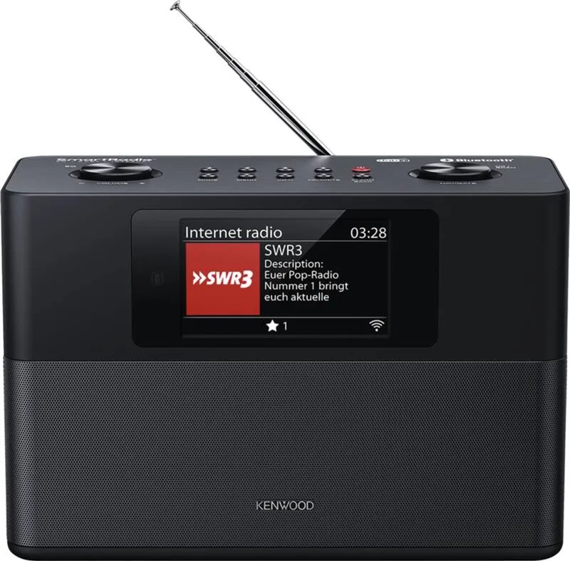 CR-ST120S – Smart Radio met DAB+, Internetradio & Bluetooth van Kenwood Audio in Zwart – productfoto