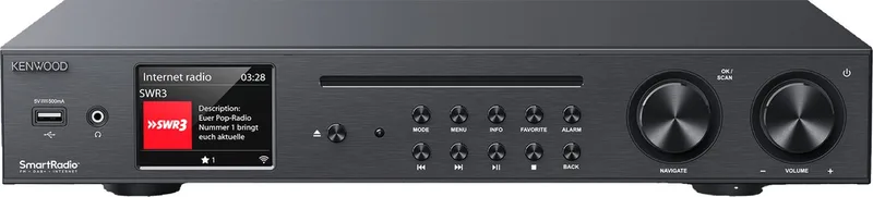 KR-W8000SCD-B Smart Hi-Fi CD Receiver van Kenwood Audio in Zwart – productfoto
