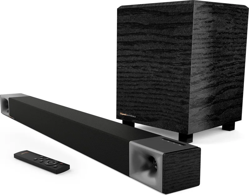 Cinema 400 2.1 SOUNDBAR + 8 INCH DRAADLOZE SUBWOOFER van Klipsch in Zwart – productfoto