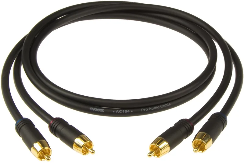 AL-RR0090 Cinchkabel Superior 0,9 m - Audio kabel van Klotz in Zwart – productfoto