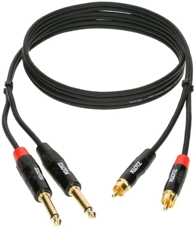 KT-CJ300 Cinchkabel - Jack 3 m - Audio kabel von Klotz in Schwarz – Produktfoto