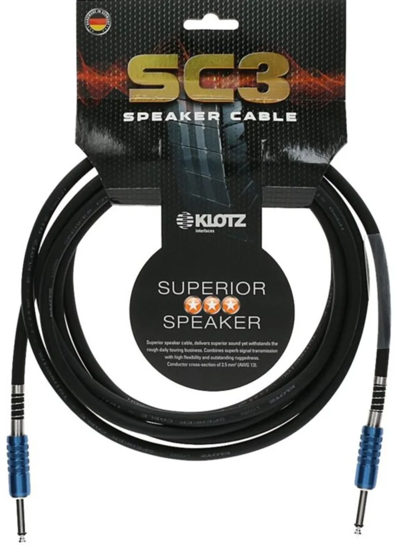 SC3PP05SW Speakerkabel 5 m - Luidsprekerkabel van Klotz in Zwart – productfoto