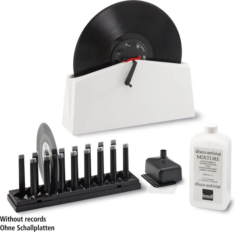 Disco Antistat Generation 2 - + LP Schoonmaakset - LP Reinigingsset - Platenreiniger van Knosti in Wit – productfoto