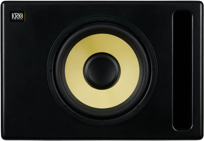 S12.4, 220 W, Actieve subwoofer, 26 - 97 Hz, 119,9 dB, 9,4 Ohm, 0,3 procent van KRK in Zwart – productfoto