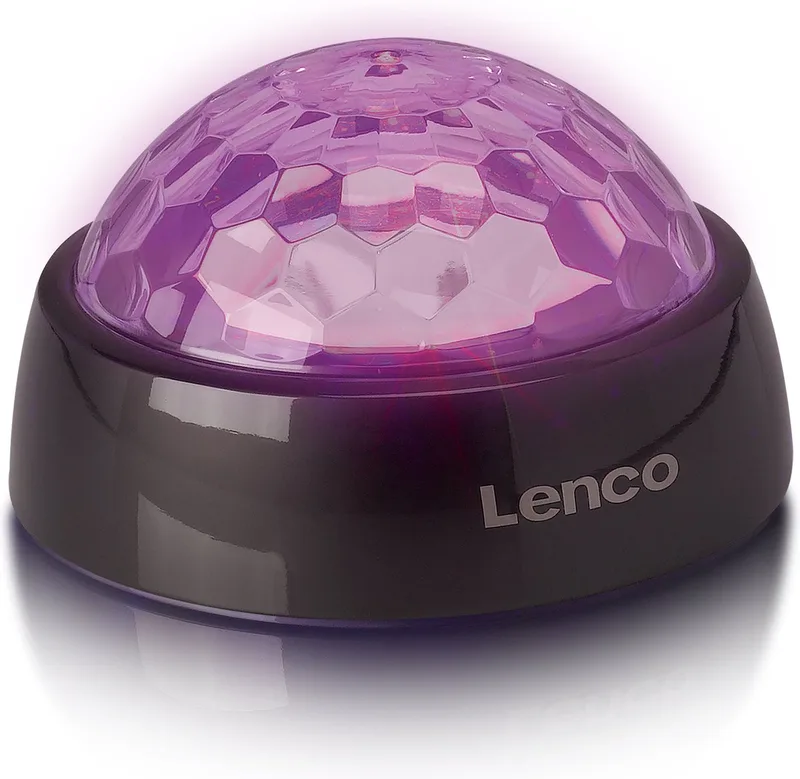 Aandrukgewicht TTA-180TN - Platenstabilisator met RGB lichteffecten - Platenspeler aandrukgewicht en discobal in één - 250 gram van Lenco in Titanium – productfoto