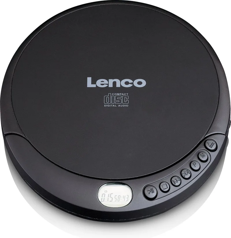 CD-010 Discman - Draagbare CD Speler met Oordopjes van Lenco in Zwart – productfoto 1 van 2