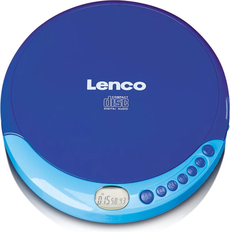 CD-011BU Discman - Draagbare CD Speler met Oordopjes by Lenco in Blue – product photo