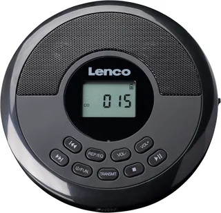 CD-340BK - Draagbare CD-/MP3-speler met Bluetooth en ingebouwde speakers van Lenco in Zwart – productfoto 1 van 2