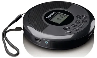 CD-340BK - Draagbare CD-/MP3-speler met Bluetooth en ingebouwde speakers van Lenco in Zwart – productfoto 2 van 2