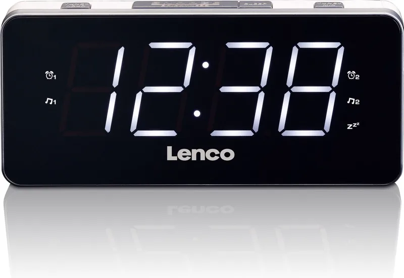 CR-18 - Wekkerradio met LED Display by Lenco in White – product photo