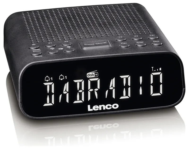 CR-606BK Wekkerradio - DAB en FM - Bluetooth - Dimbaar display van Lenco in Zwart – productfoto 2 van 2