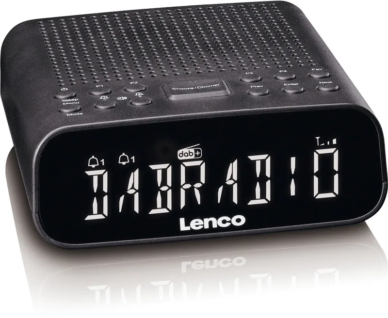 CR-606BK Wekkerradio - DAB en FM - Bluetooth - Dimbaar display van Lenco in Zwart – productfoto 1 van 2