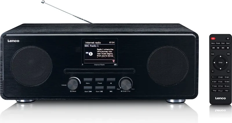 DIR-260BK - Internet radio met DAB+ en Bluetooth® by Lenco in Black – product photo
