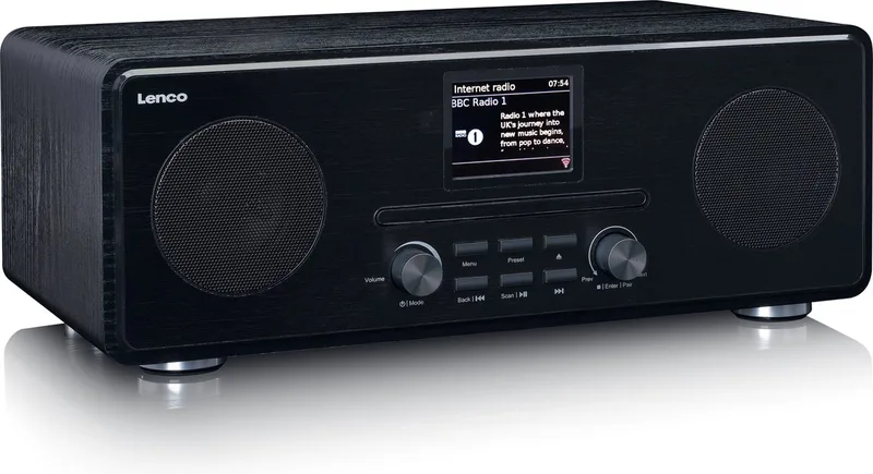 DIR-261BK - Internet / DAB+ FM Radio met CD-speler en Bluetooth van Lenco in Zwart – productfoto