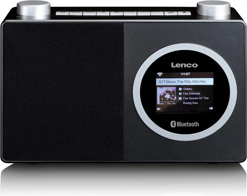DIR-70BK - Internet Radio met kleurendisplay en Bluetooth - Zwart by Lenco in Zwart-Zilver – product photo