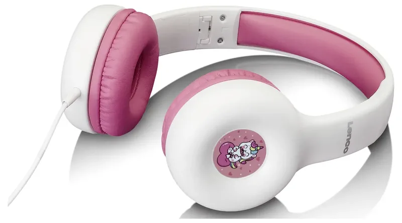 HP-010PK - Hoofdtelefoon voor Kinderen - Volumebegrenzer op 85dB - Roze van Lenco in Roze-Wit – productfoto 2 van 2