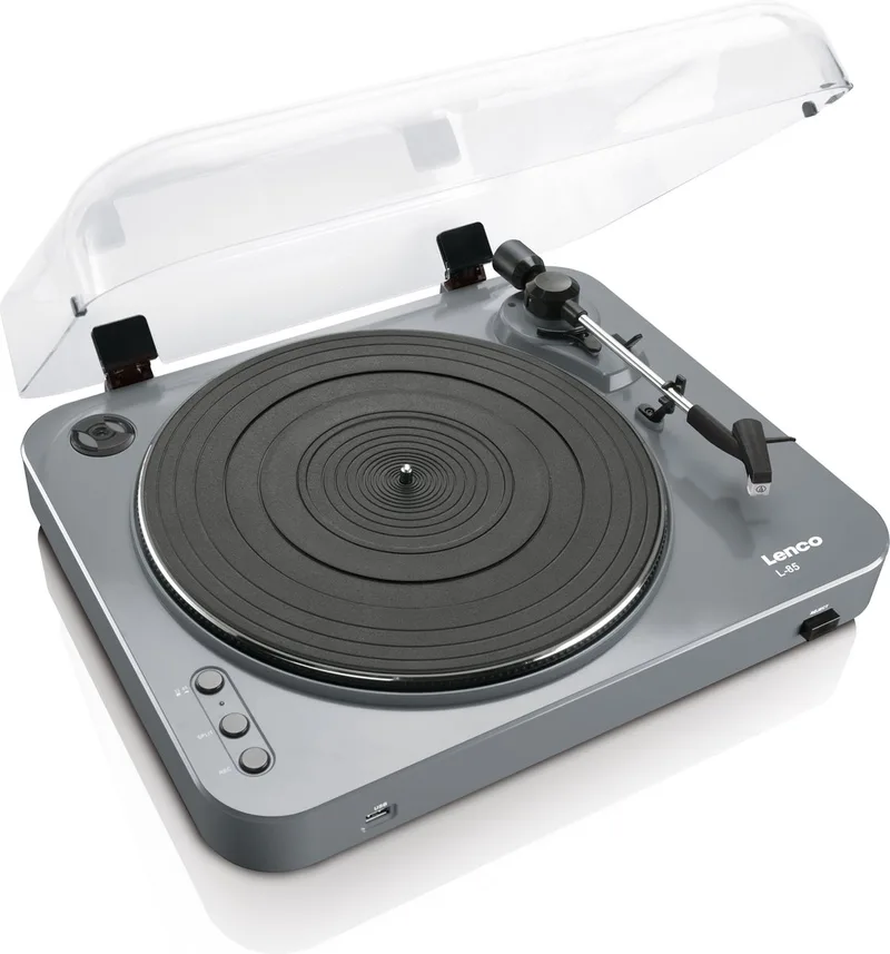 L-85 Platenspeler met USB van Lenco in Grijs – productfoto