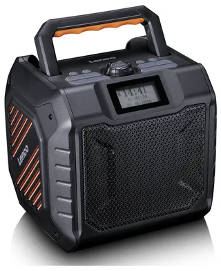 ODR-160GY - Krachtige draagbare outdoor DAB+/FM Radio met Bluetooth - Bouwradio IPX5 waterbestendig - Grijs van Lenco in Oranje-Zwart – productfoto 2 van 2