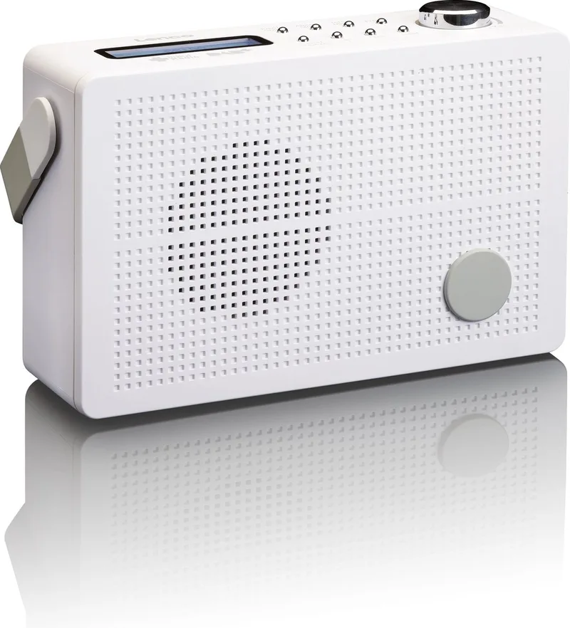 PDR-030WH - Draagbare DAB Radio met FM en DAB+ ontvangst - Wekkerradio met Snooze functie by Lenco in White – product photo