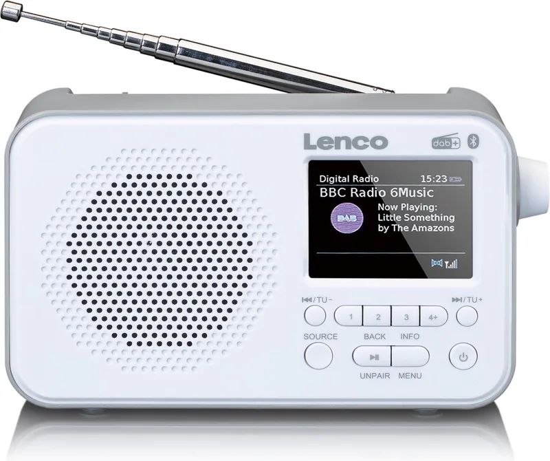 PDR-036WH - DAB en FM Radio met Bluetooth - Wit by Lenco in Wit-Grijs – product photo