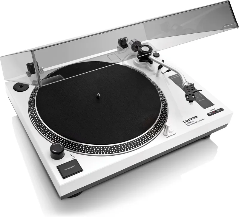 Platenspeler - Direct drive - USB digitalisering - DJ Draaitafel - L-3810WH - Wit by Lenco in L-3810 – Wit – product photo