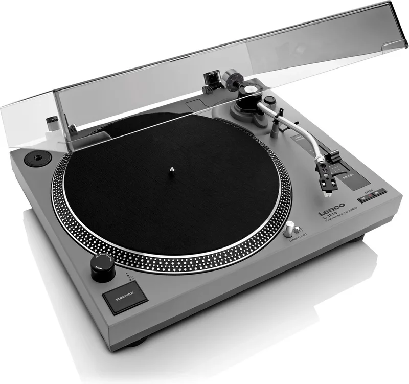 Platenspeler - Direct drive - USB digitalisering - DJ Draaitafel - L-3810GY - Grijs van Lenco in L-3810 – Grijs – productfoto