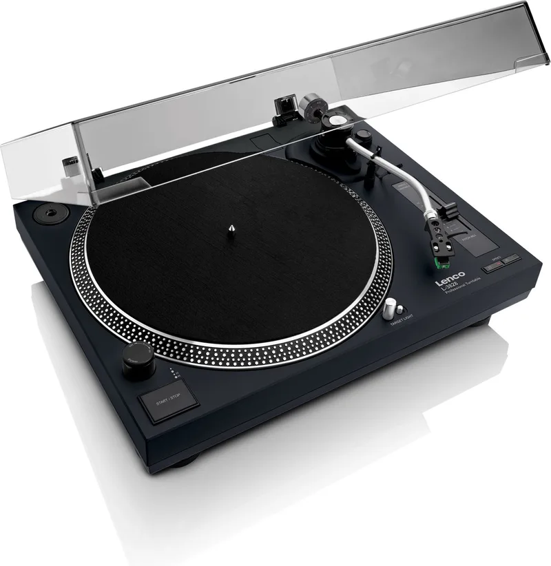 Platenspeler - Direct drive - USB digitalisering - DJ Draaitafel - L-3828BK - Zwart by Lenco in L-3828 – Zwart – product photo
